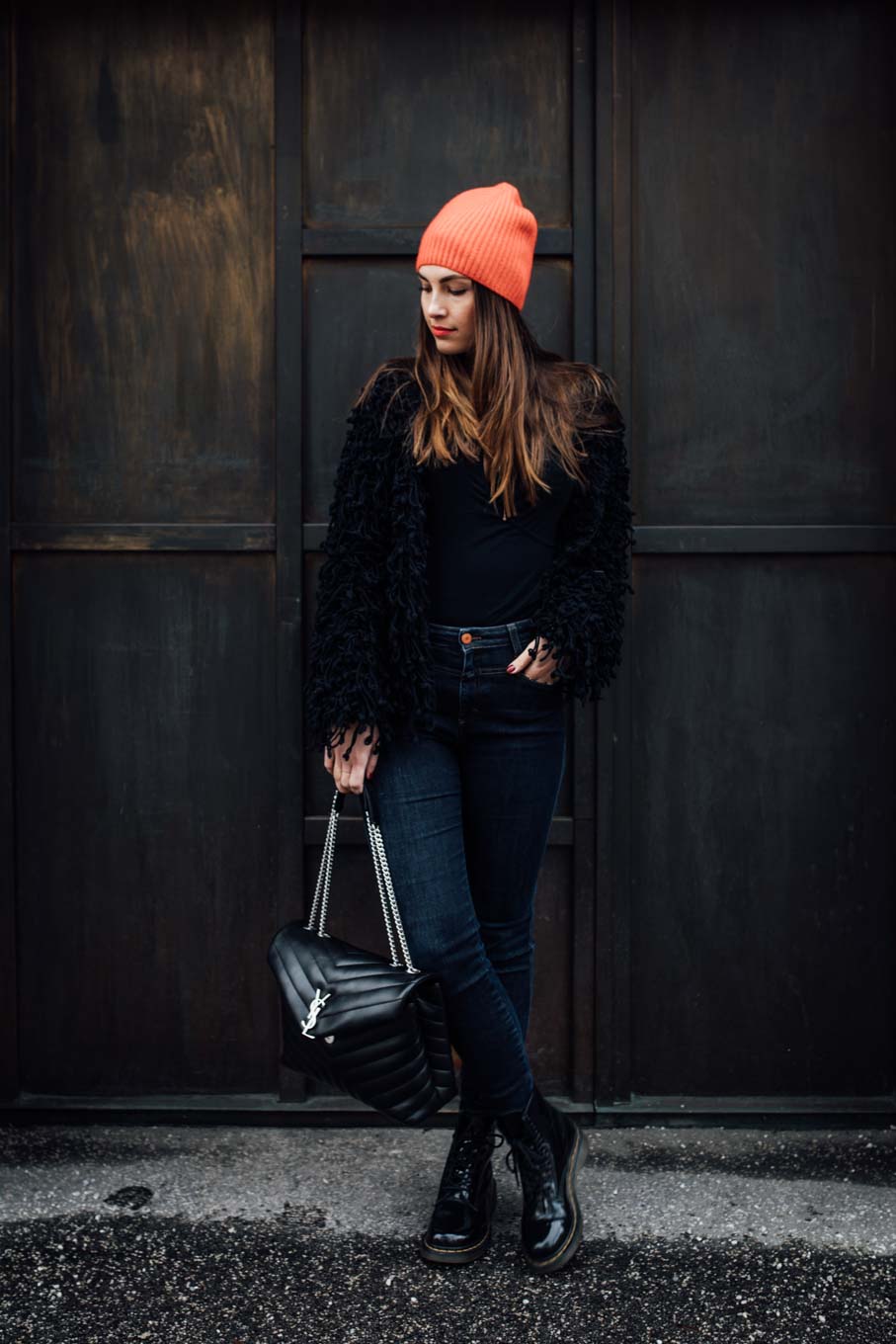 red beanie outfit