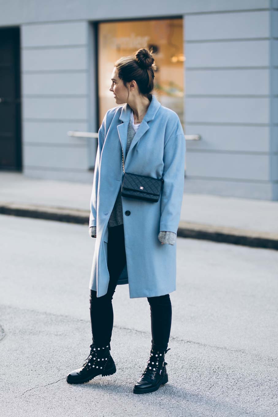 Outfit: Baby Blue | Colorful Coat For Fall - You rock my life